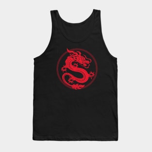 Red Chinese Dragon Tank Top